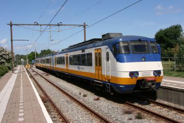 Train at Hoek van Holland Strand